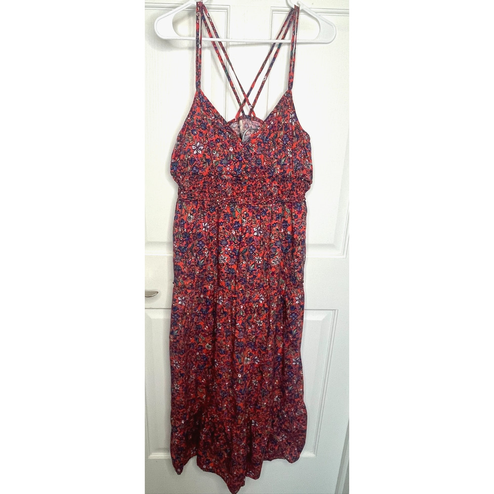 Universal Thread Women's Floral Maxi Strappy Sundress Sz M Cottagecore Boho